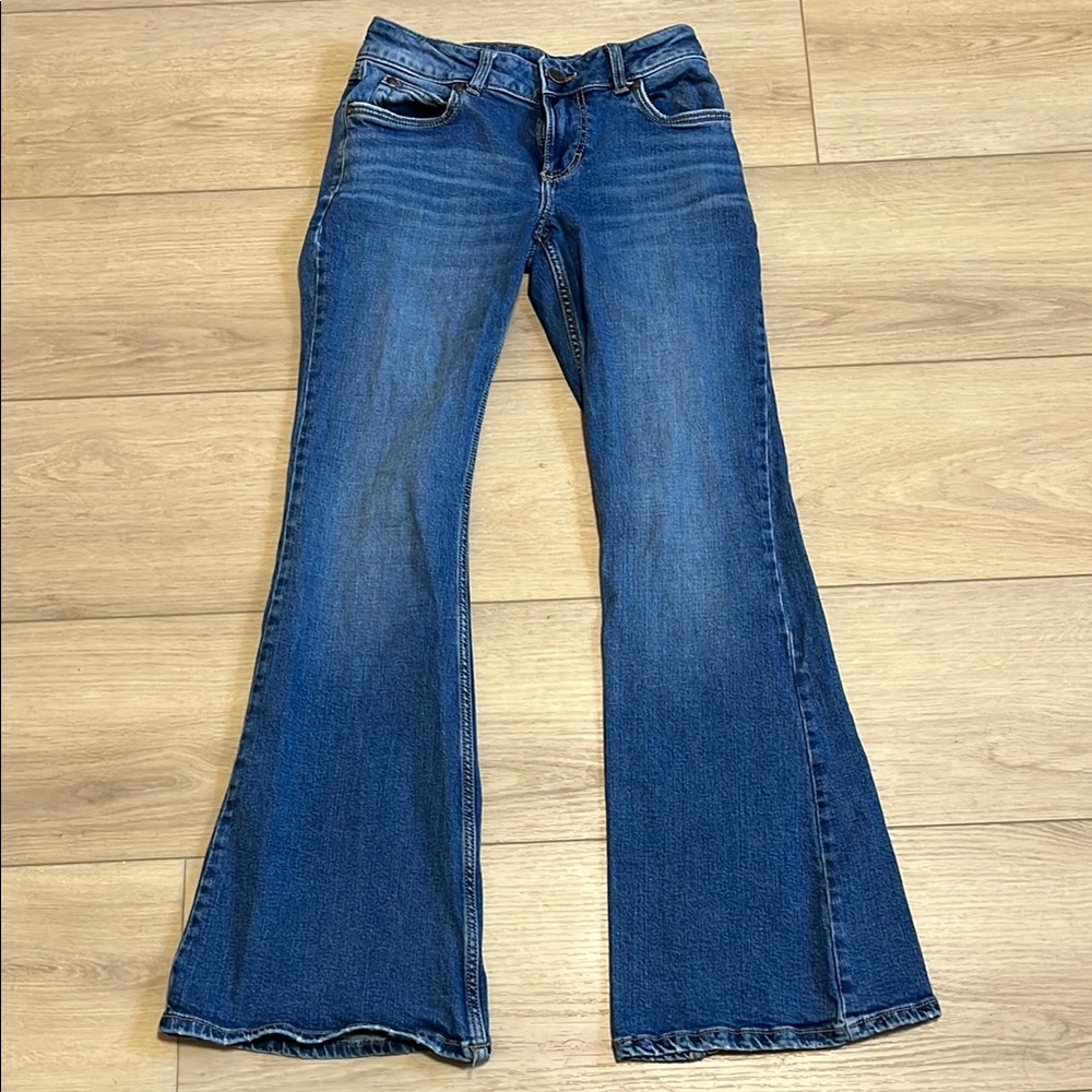 Wrangler Flare Wide Legs Blue Jeans Pants Size 3x34